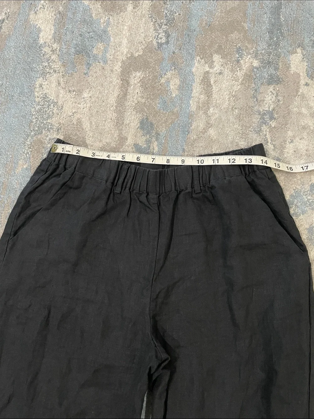 Quince 100% European Linen Black Pants Size Small